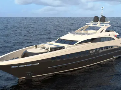 Bliss Motor Mega Yacht for Travel 3D model