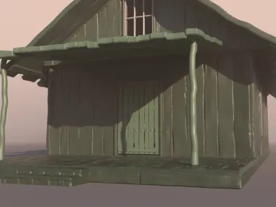 wooden house 3D print model