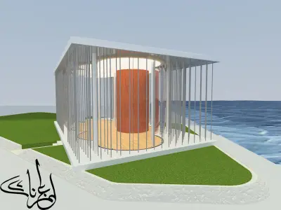 Cloud Pavilion on Shanghai Waterfront 3D model