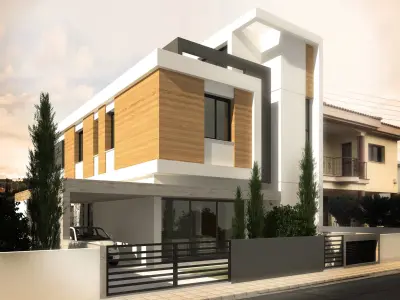 EVP18 modern house on street 3D model