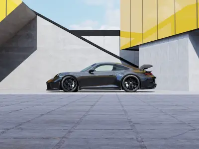 Automotive Render Scene 3D Blender File Textured  3D model
