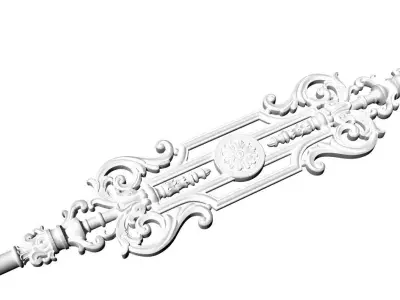 Luxury Baroque Staircases Spindles 3D model