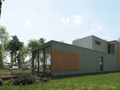 Arce Modern Residential Villa Revit Model 3D model