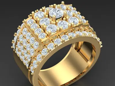 Luxury Men Rings Designs 4MR063 3D print model
