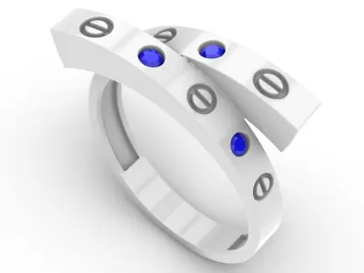 Jewelry Diamond Ring Model RG08 Free 3D print model
