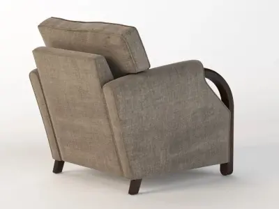 Eugene Printz 19th Century Lounge Armchair 3D model