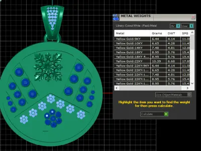 LUXURY FLOWER STYLE PENDANT 3D PRINTABLE MODEL 3D print model