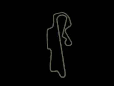 race low poly road with lines in middle Low-poly 3D model