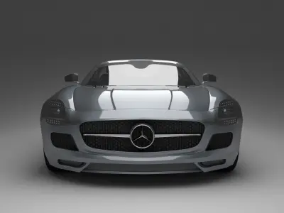 Mercedes sls amg 2011 Low-poly 3D model