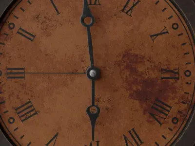 Wall Clock with Animation High Quality  Low-poly 3D model