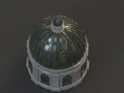 dome 02 Low-poly 3D model