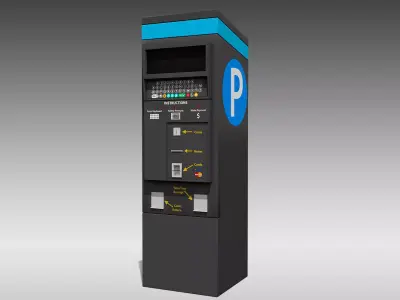 Digital Parking Meter Low-poly 3D model