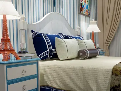 European style children room 3D Model 3D model