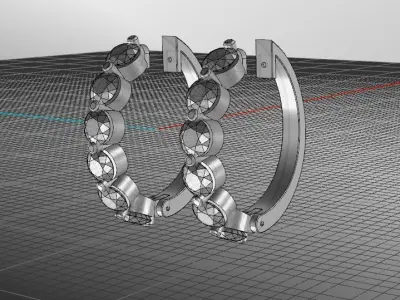 Eternity earring ready for print 3D print model