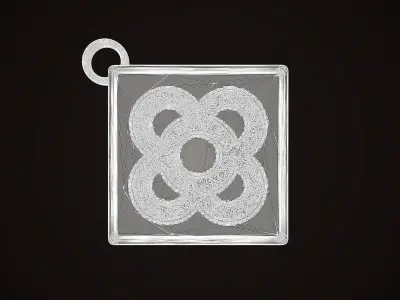 PANOT BARCELONA TILE LOSETA KEYCHAIN 3D print model