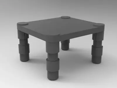 Sky Side Table Low-poly 3D model