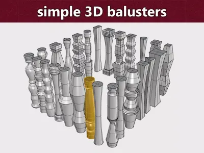 simple 3d balusters Free 3D print model