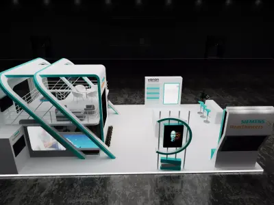 booth 8x12 two floor  3D model