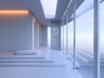Minimalist Sky Loft 3D model