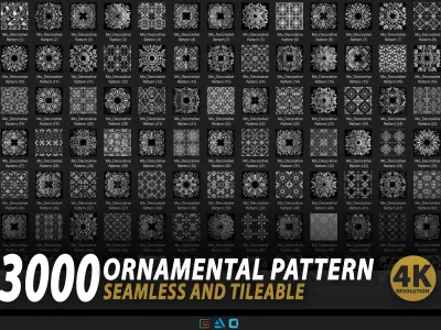 3000 Decorative Pattern Ornament 3D model
