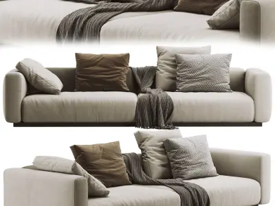 Flexform Lario Sofa 3 seats 3D model