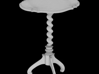 Twisted tripod table 3D model