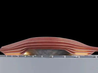 Stadium table with lights 3D model