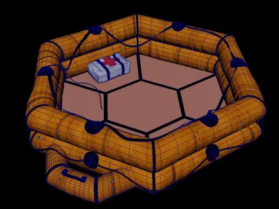 Lifecraft or Lifeboat  Optimized for Unreal Engine and Unity Low-poly 3D model
