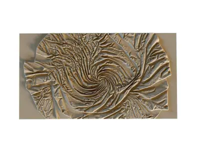 modern panel wall decor set relief stl mural CNC 302 3D model
