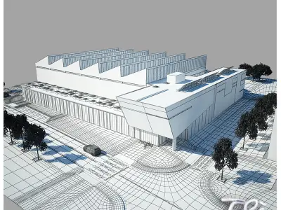 SPORTS COMPLEX BUILDING 2 3D model