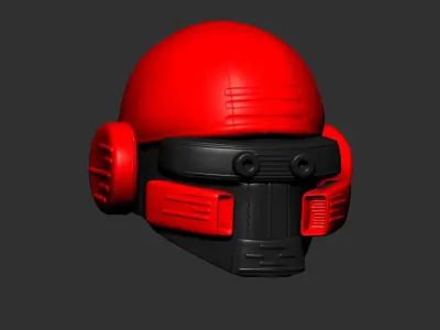 helmet high poly sculpt 3d printable  3D model 60