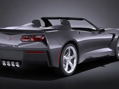 Chevrolet Corvette C7 stingray conv 2014 VRAY 3D model