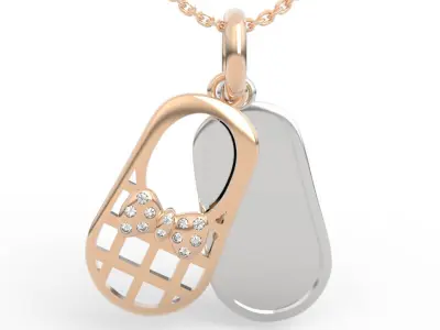 Diamond Bow Baby Charm Jewelry 3D print model