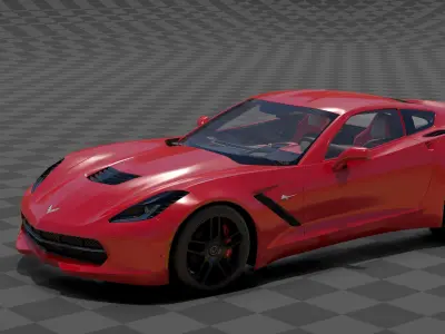 Chevrolet Corvette Low-poly 3D model