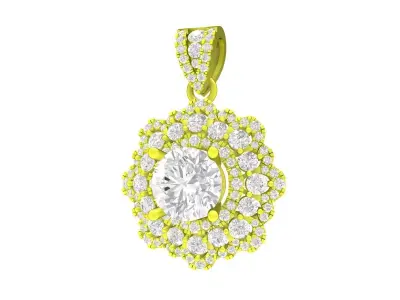 A7480 HongKong Style Luxury Diamond Women Pendant 3D Model 3D print model
