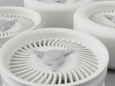 RC Wheels Work Carving Head 40 52mm Diameter HEX 12MM  3D print model