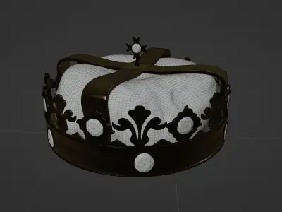 King crown with gems Free 3D model