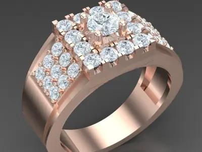 Luxury Men Rings Designs 5MR006 3D print model