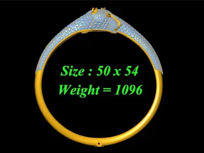 Bangle  with diamond 3D model