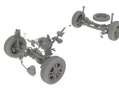 car chassis 3D model purchase