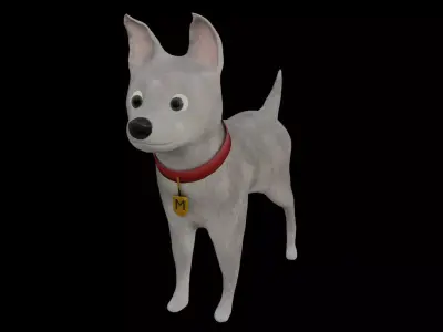 White dog 3D model