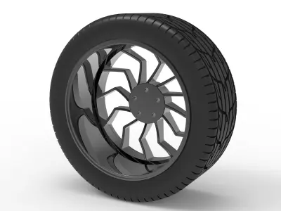 19 inch Wheel -Skagoe- 3D print model