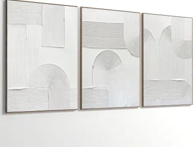 Abstract Painting Set of 3 pieces - No 40 Low-poly 3D model