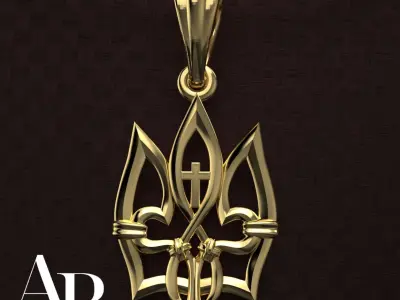 Ukrainian Trident 3D print model 3