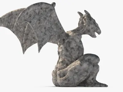 Gargoyl 01 Low-poly 3D model