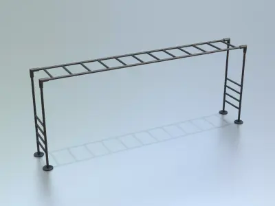Playground Climber - Horizontal Ladder Low-poly 3D model