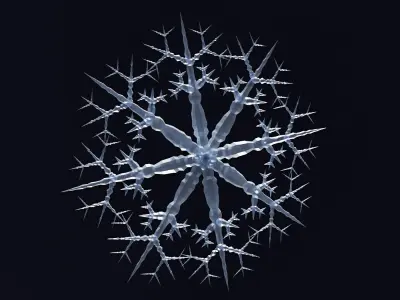 Snowflake animated model 3D model