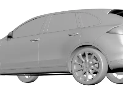 Luxury gray SUV 3D model