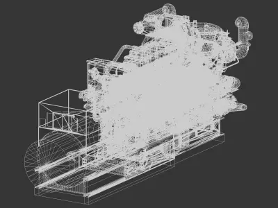CAT SCI FI Gas engine Low-poly 3D model