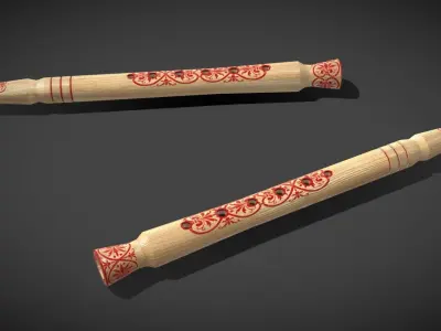 Sopilka Music Instrument Low-poly 3D model